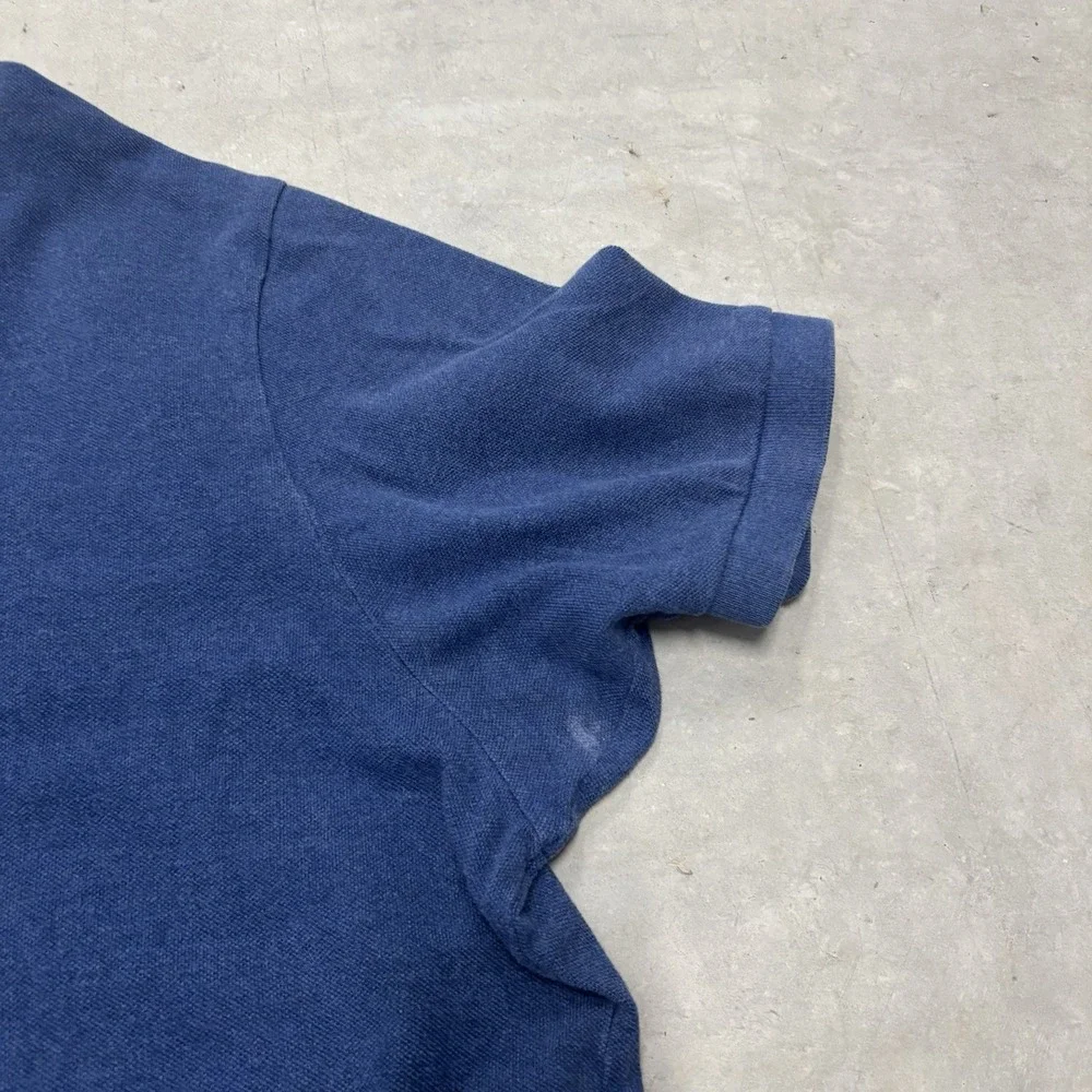 Polo Ralph Lauren Men's‎ XXL Collar Polo Shirt Blue Short Sleeve Pony Preppy